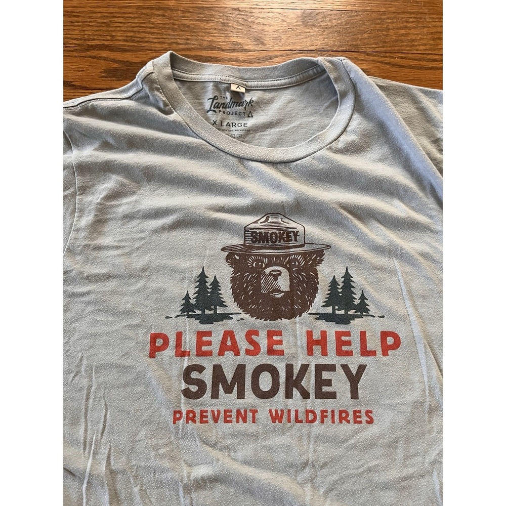Landmark Project Please Help Smokey Prevent Wildfires T-Shirt Adult XL Outdoors‎